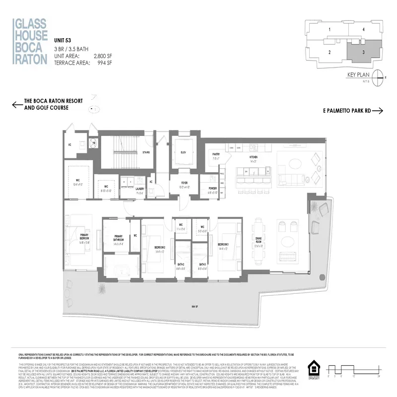 Glass House Boca Raton floor plan 17
