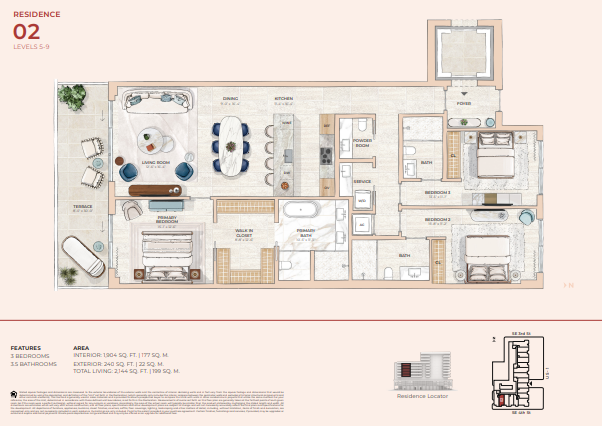 Mr. C Residences Boca Raton floor plan 2