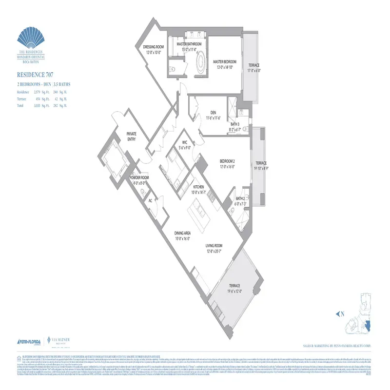 The Residences at Mandarin Oriental, Boca Raton floor plan 2