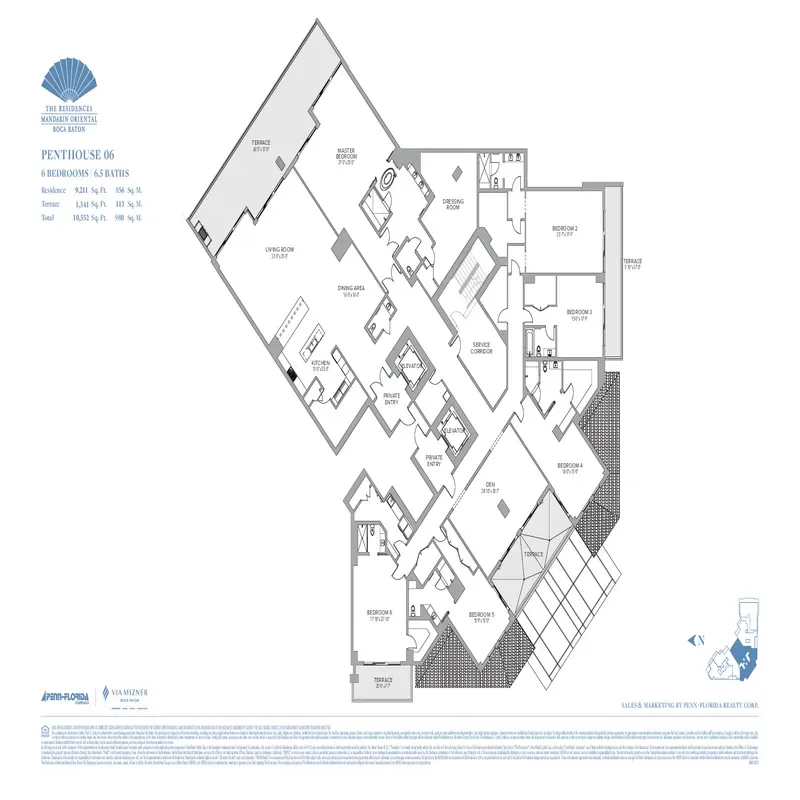 The Residences at Mandarin Oriental, Boca Raton floor plan 6