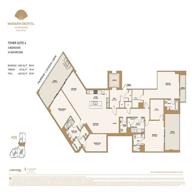 The Residences at Mandarin Oriental, Boca Raton floor plan 8