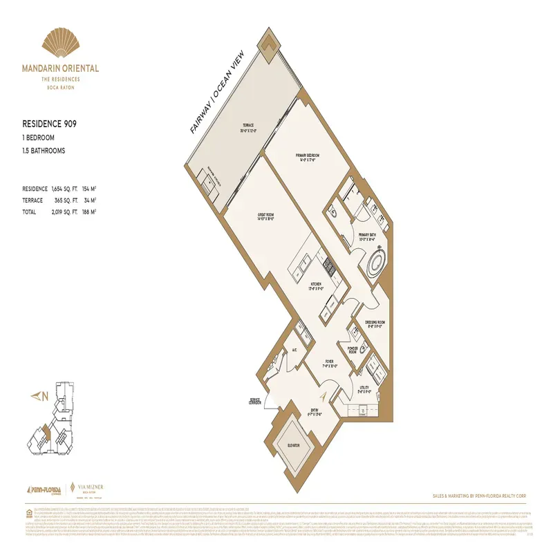 The Residences at Mandarin Oriental, Boca Raton floor plan 19