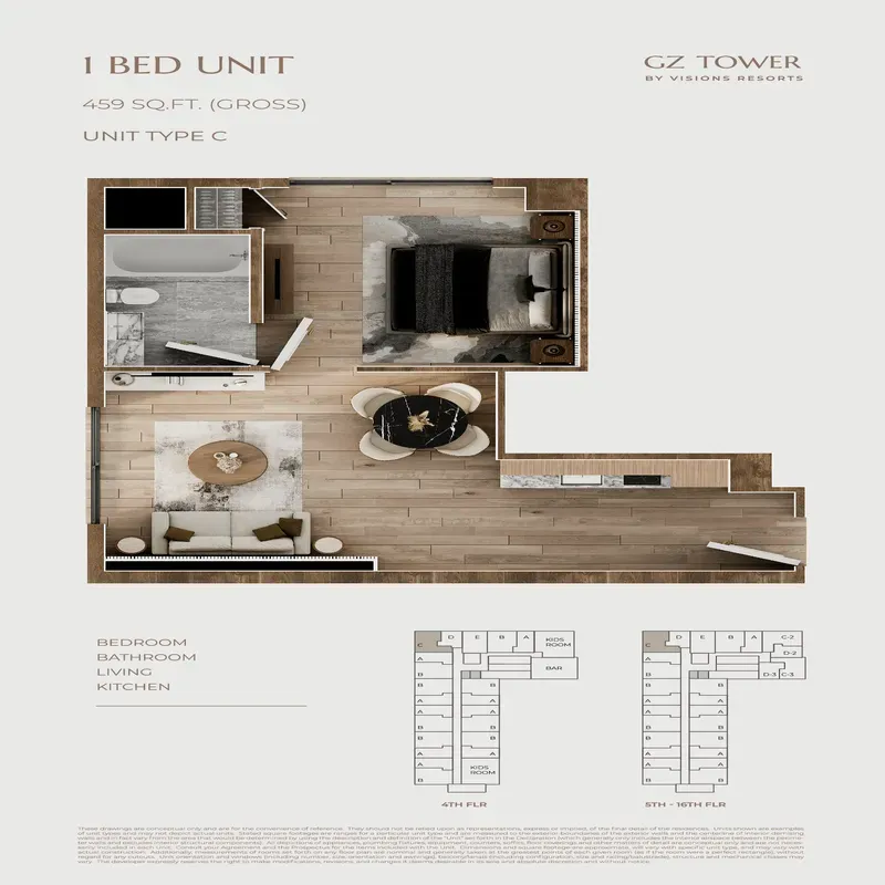 GZ Tower by Visions Resorts floor plan 1