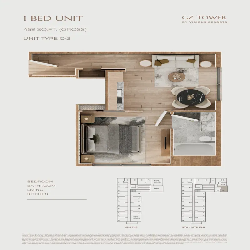 GZ Tower by Visions Resorts floor plan 4