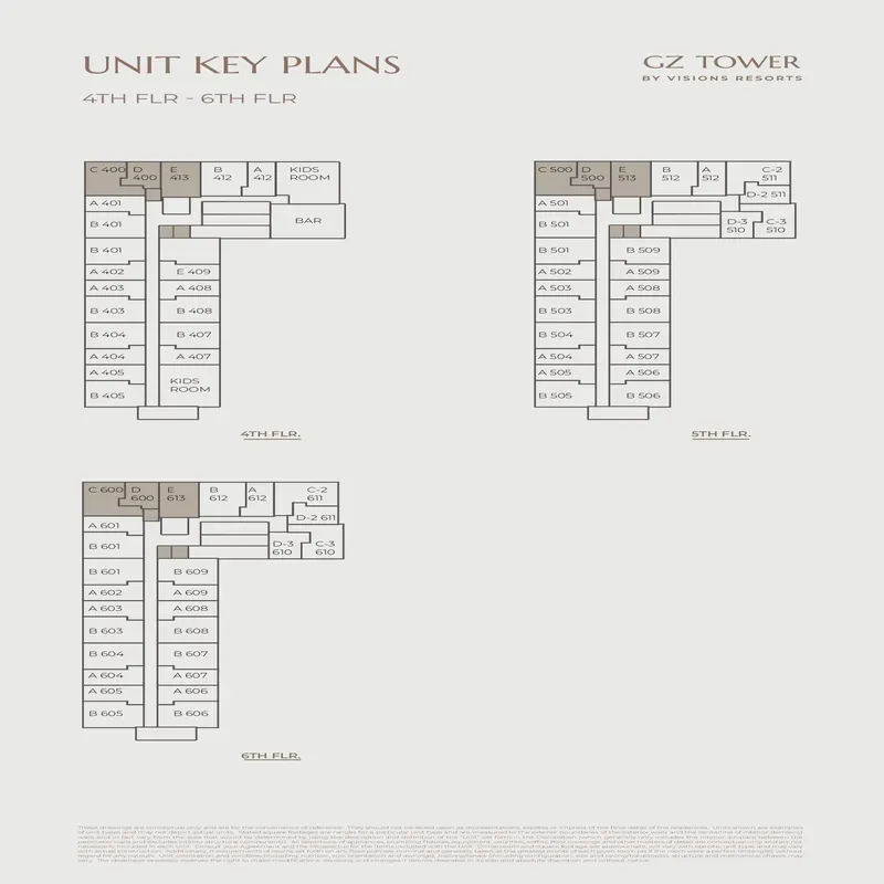 GZ Tower by Visions Resorts floor plan 11