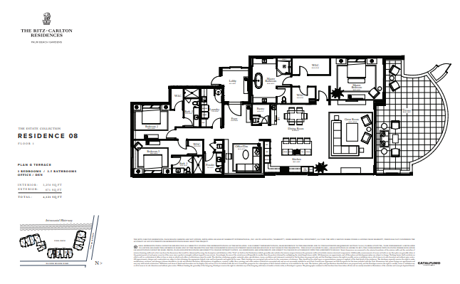 The Ritz-Carlton Residences, Palm Beach Gardens floor plan 1
