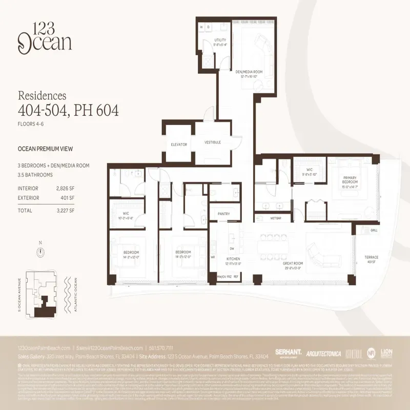 123 Ocean Palm Beach floor plan 13