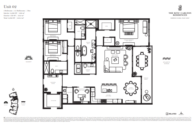 The Ritz-Carlton Residences, Hammock Dunes floor plan 2