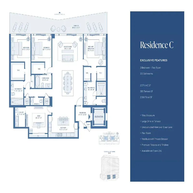 The Berkeley Palm Beach floor plan 8