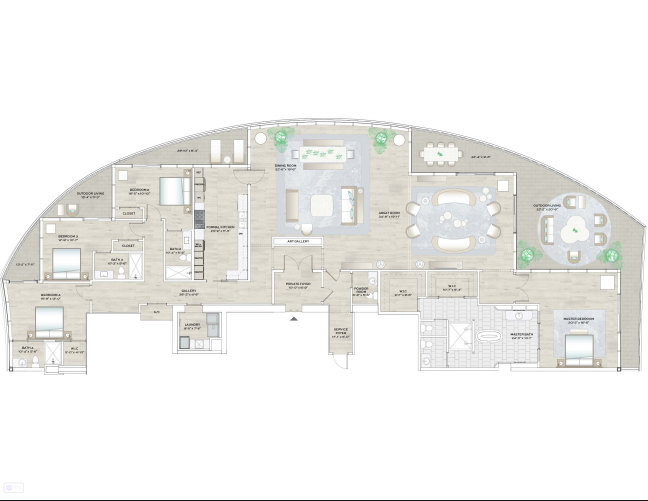 Forté on Flagler floor plan 1