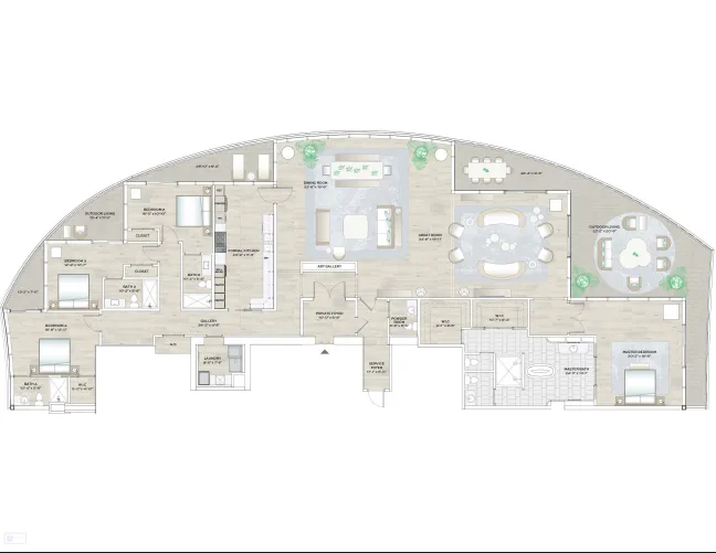 Forté on Flagler floor plan 1