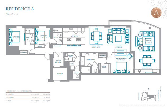 Alba Palm Beach floor plan 1