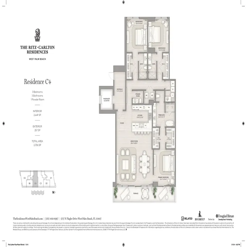 The Ritz-Carlton Residences, West Palm Beach floor plan 2