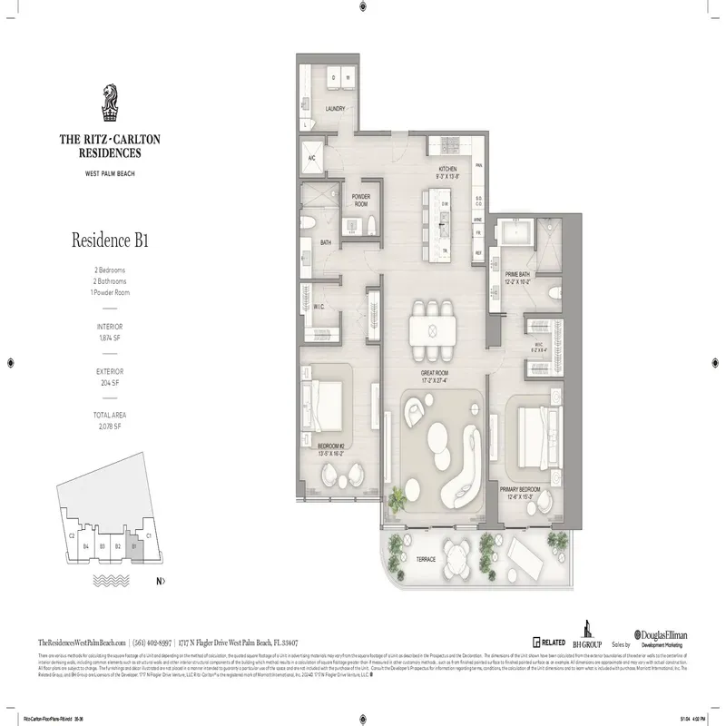 The Ritz-Carlton Residences, West Palm Beach floor plan 7