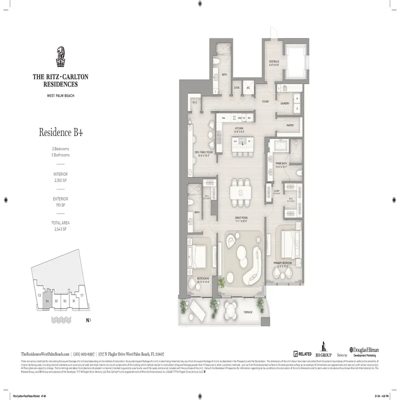 The Ritz-Carlton Residences, West Palm Beach floor plan 9