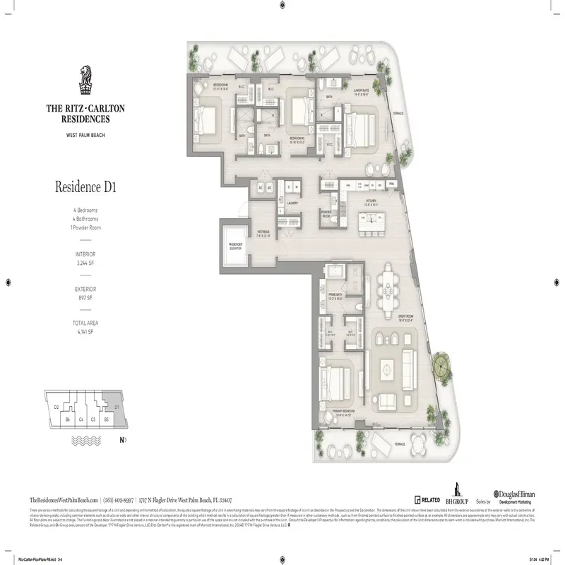 The Ritz-Carlton Residences, West Palm Beach floor plan 12