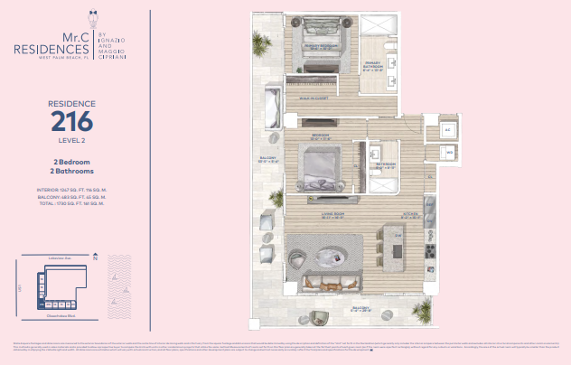 Mr. C Residences West Palm Beach floor plan 3