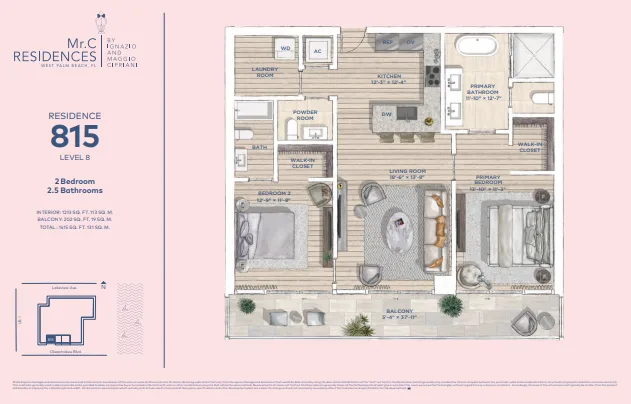 Mr. C Residences West Palm Beach floor plan 5