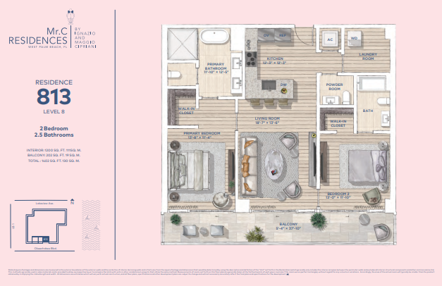 Mr. C Residences West Palm Beach floor plan 7