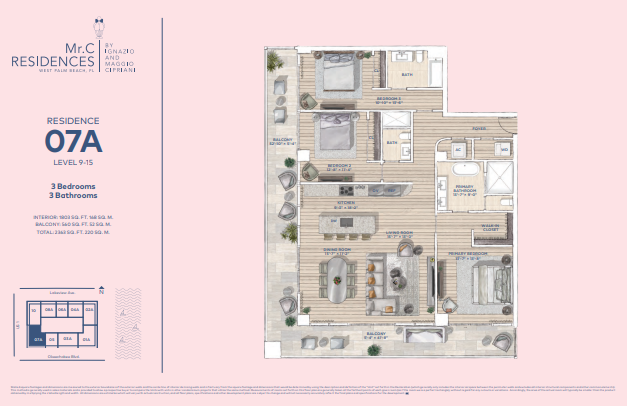 Mr. C Residences West Palm Beach floor plan 8