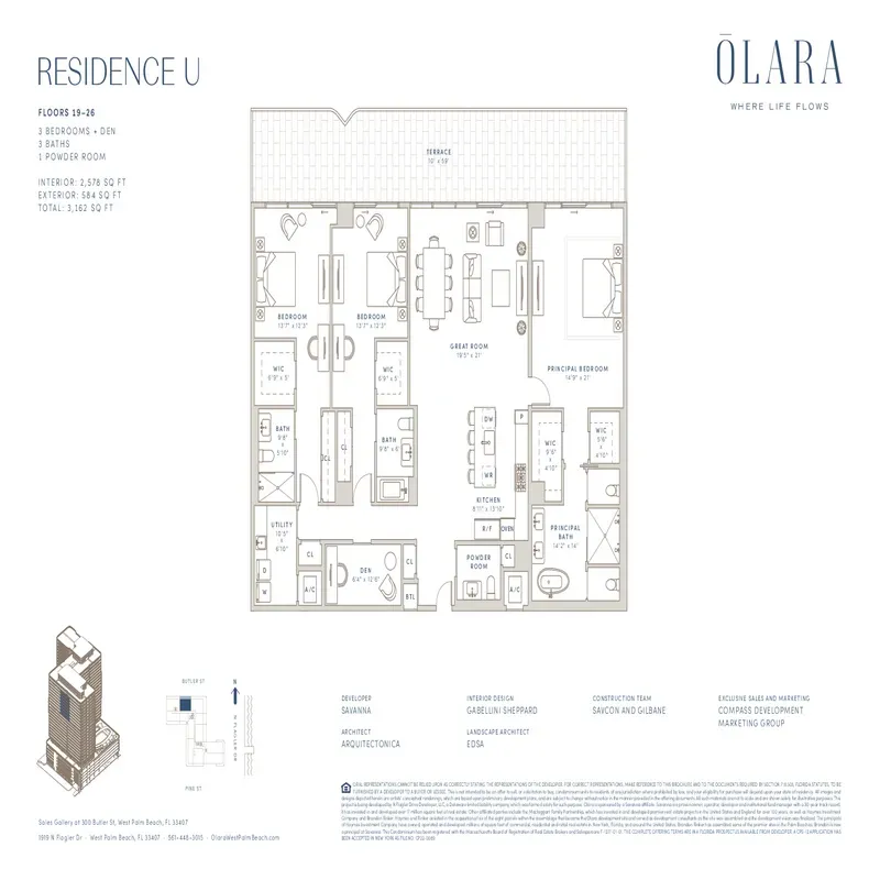 Olara West Palm Beach floor plan 1