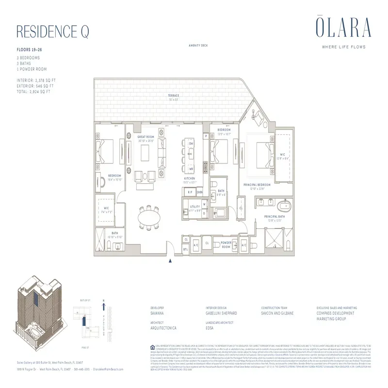 Olara West Palm Beach floor plan 7