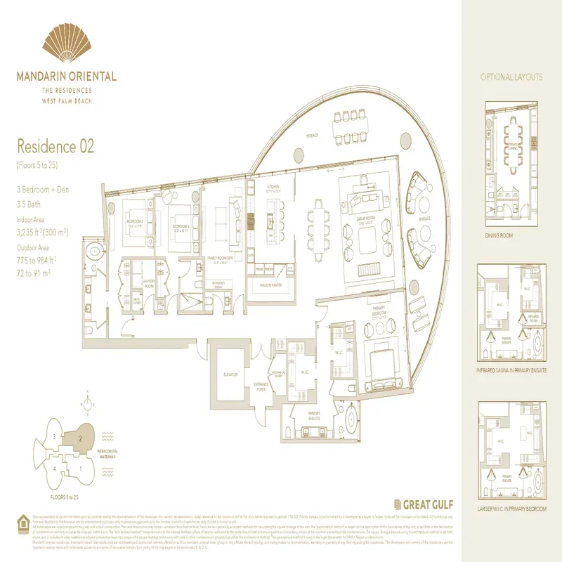 Mandarin Oriental Residences, West Palm Beach floor plan 2
