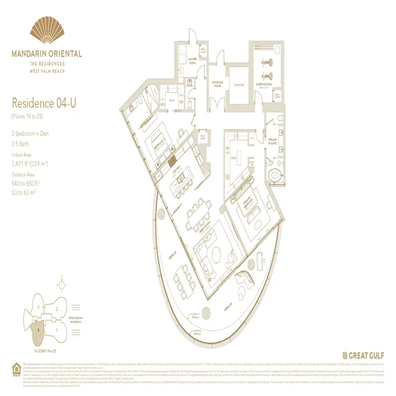Mandarin Oriental Residences, West Palm Beach floor plan 4