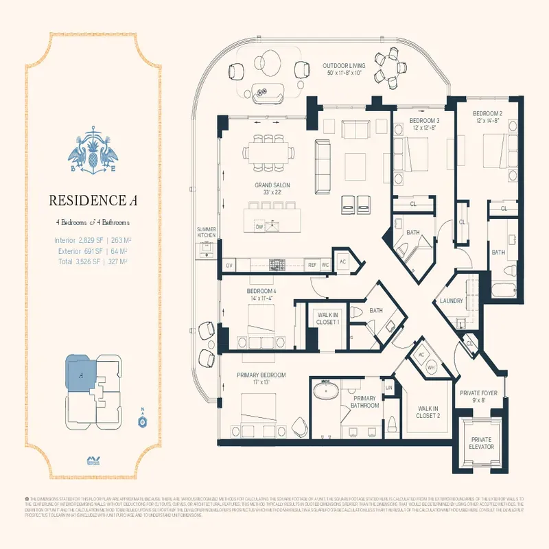 Bungalow East FT. Lauderdale Beach floor plan 1