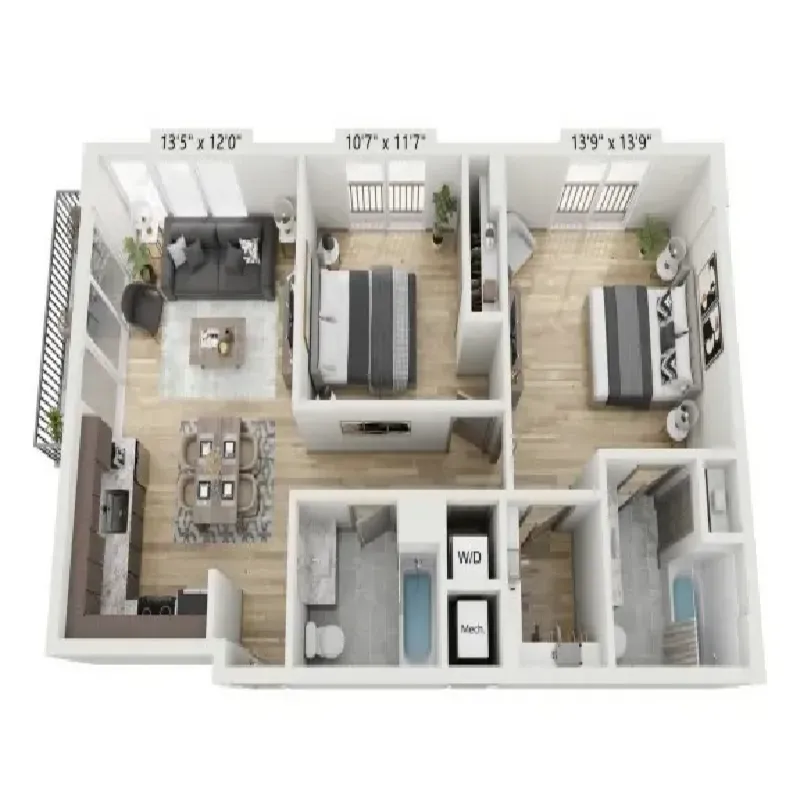 Mount Hermon Apartments floor plan 1