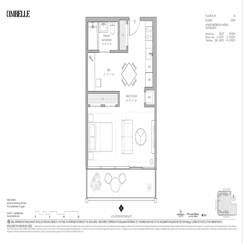 Ombelle Fort Lauderdale floor plan 3