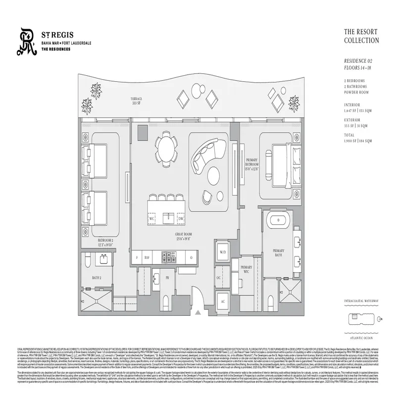 St. Regis Resort & Residences Bahia Mar, FTL floor plan 1
