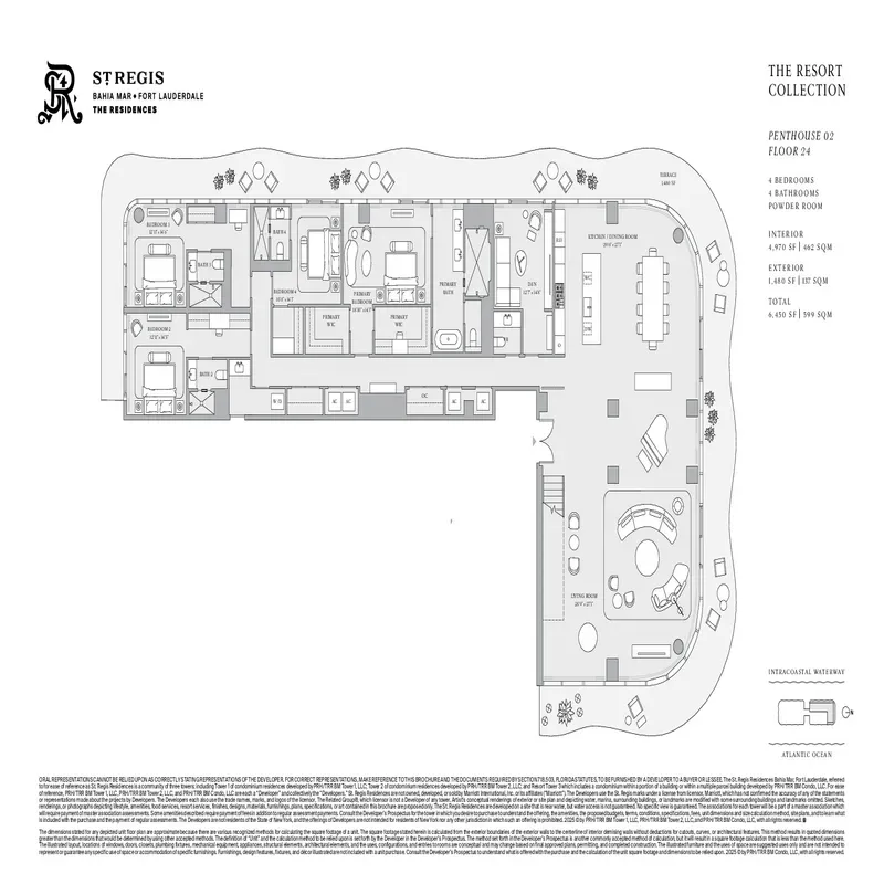 St. Regis Resort & Residences Bahia Mar, FTL floor plan 2