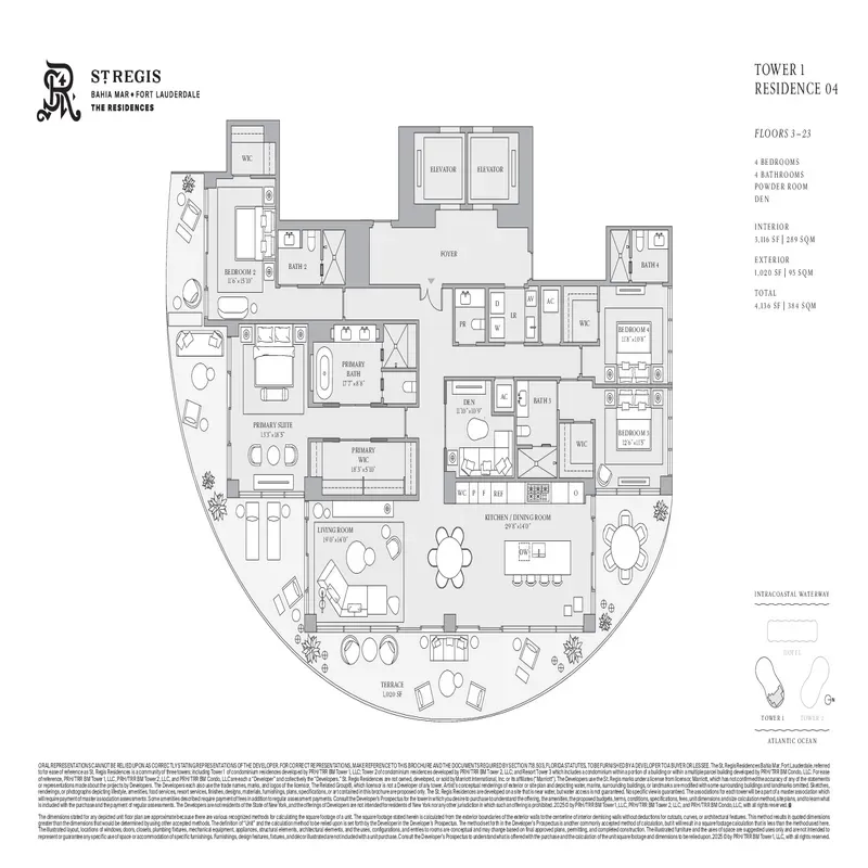 St. Regis Resort & Residences Bahia Mar, FTL floor plan 5