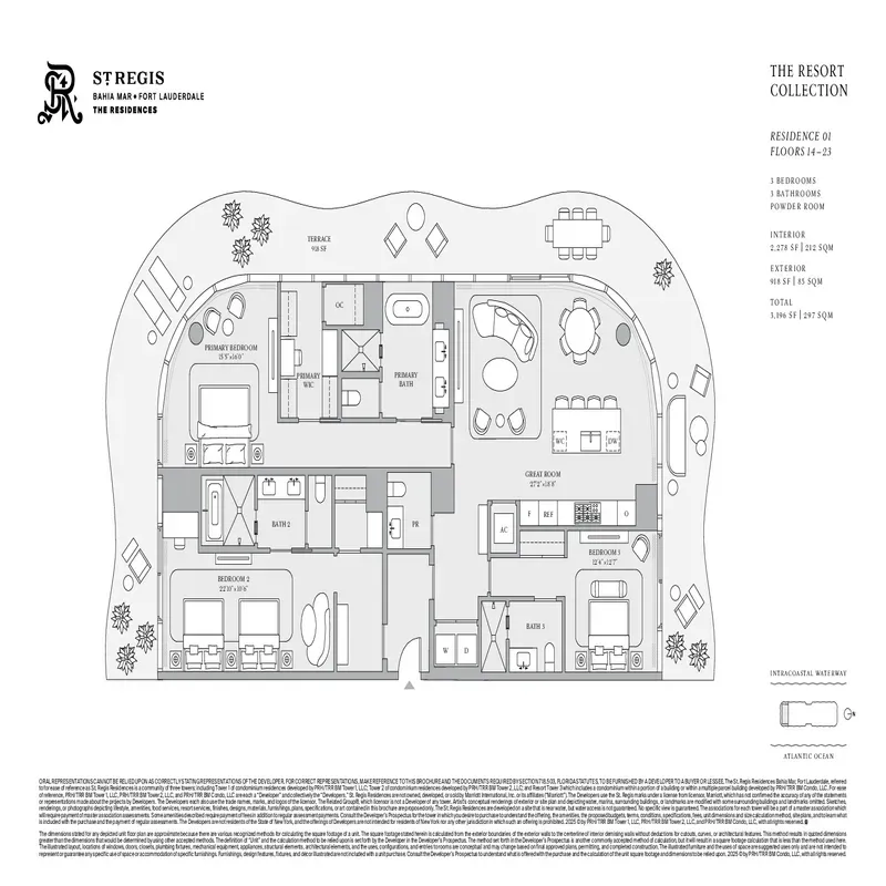 St. Regis Resort & Residences Bahia Mar, FTL floor plan 9