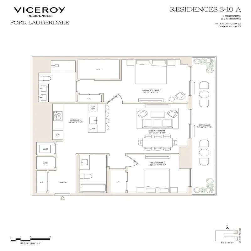 Viceroy Residences Fort Lauderdale floor plan 1