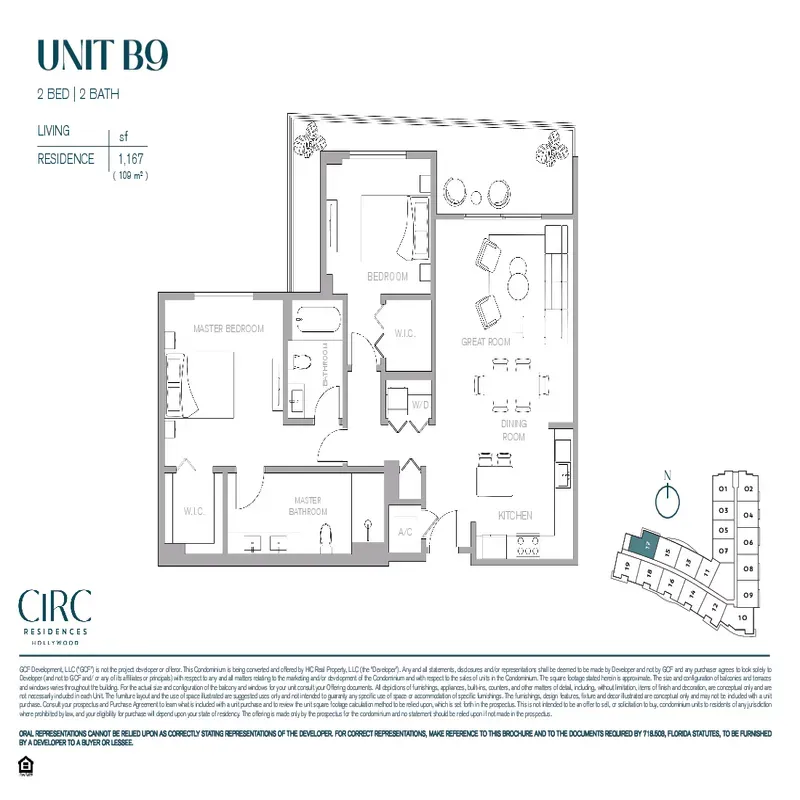 CIRC Residences Hollywood floor plan 1