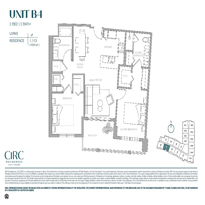 CIRC Residences Hollywood floor plan 3
