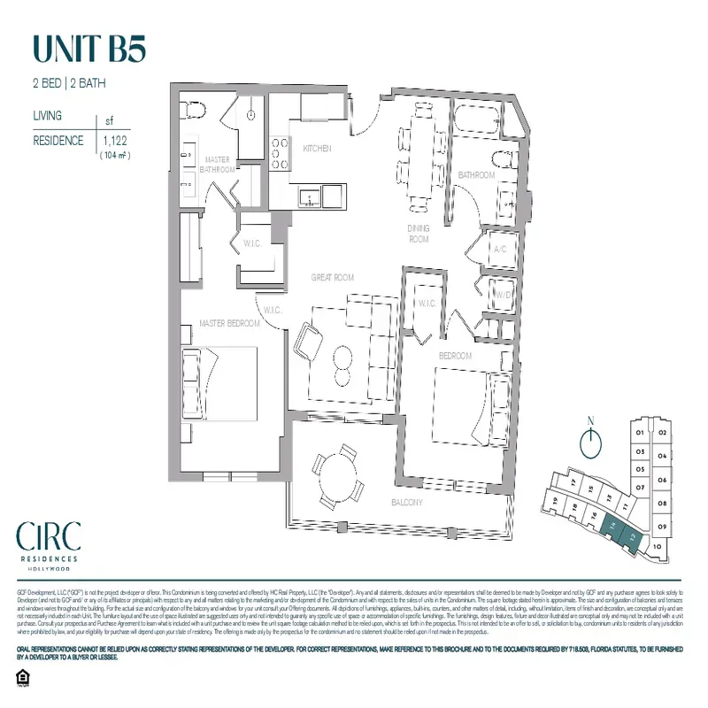 CIRC Residences Hollywood floor plan 5