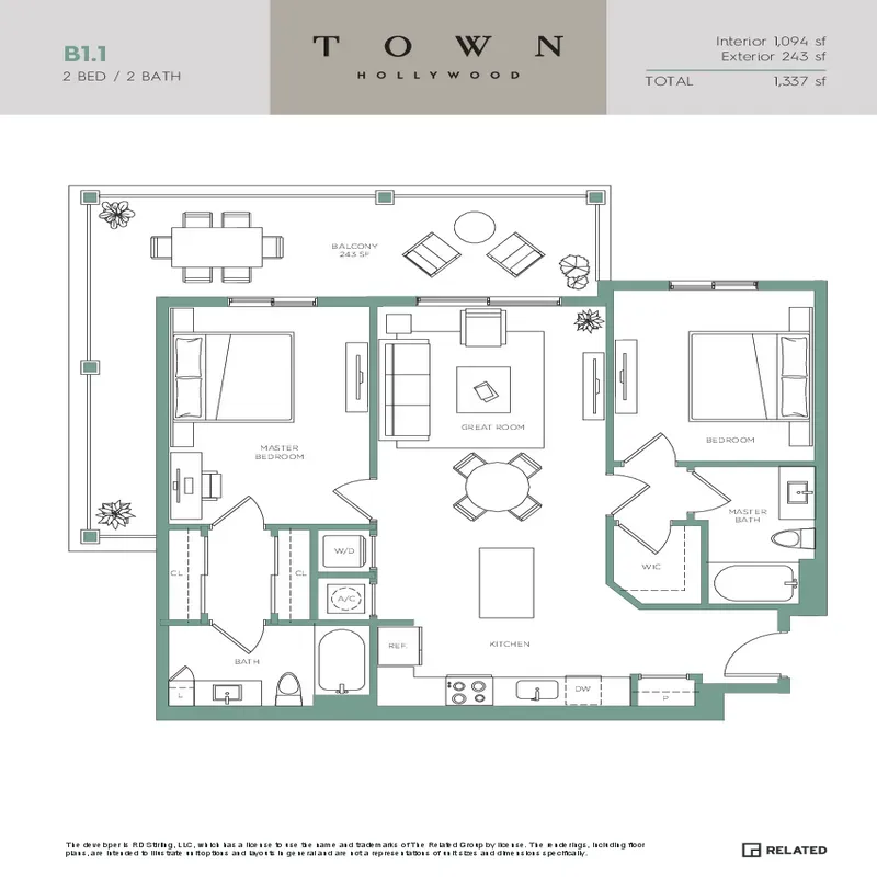 Town Hollywood floor plan 4
