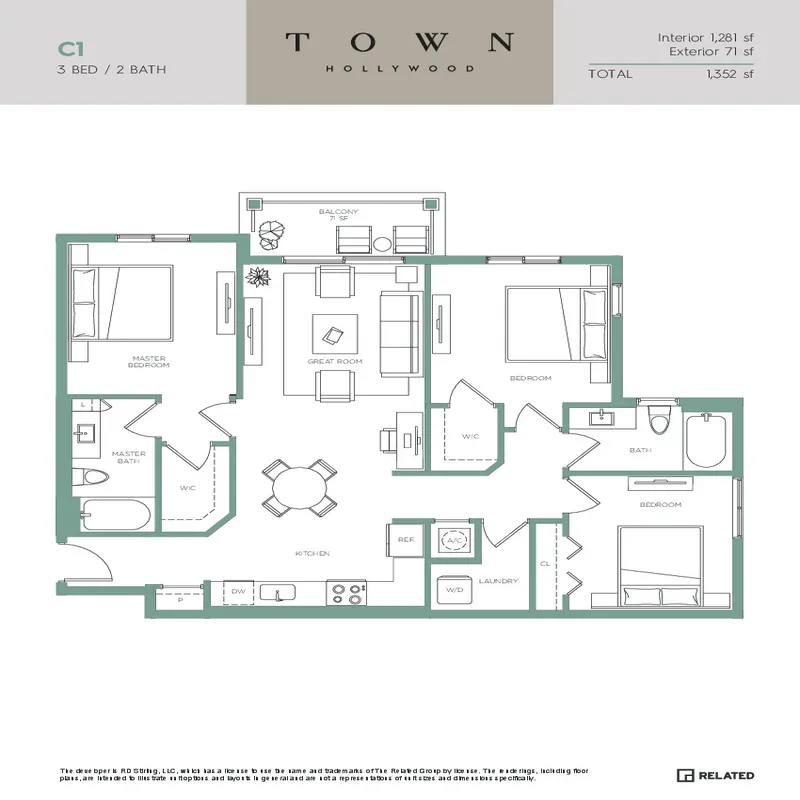 Town Hollywood floor plan 8