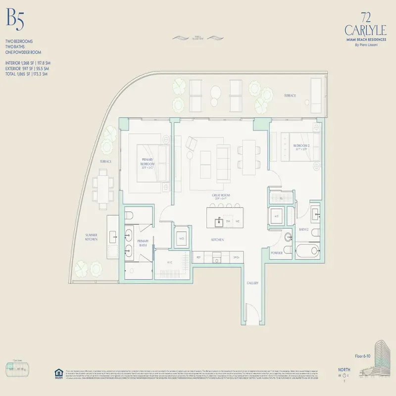 72 Carlyle Miami Beach floor plan 4
