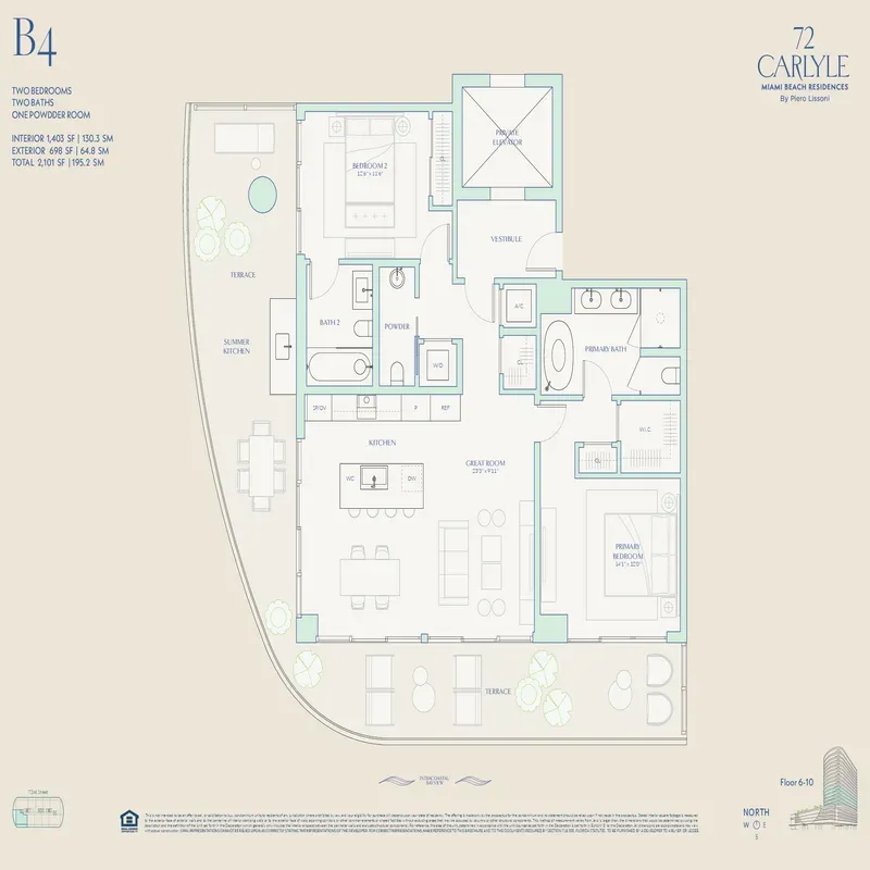 72 Carlyle Miami Beach floor plan 7