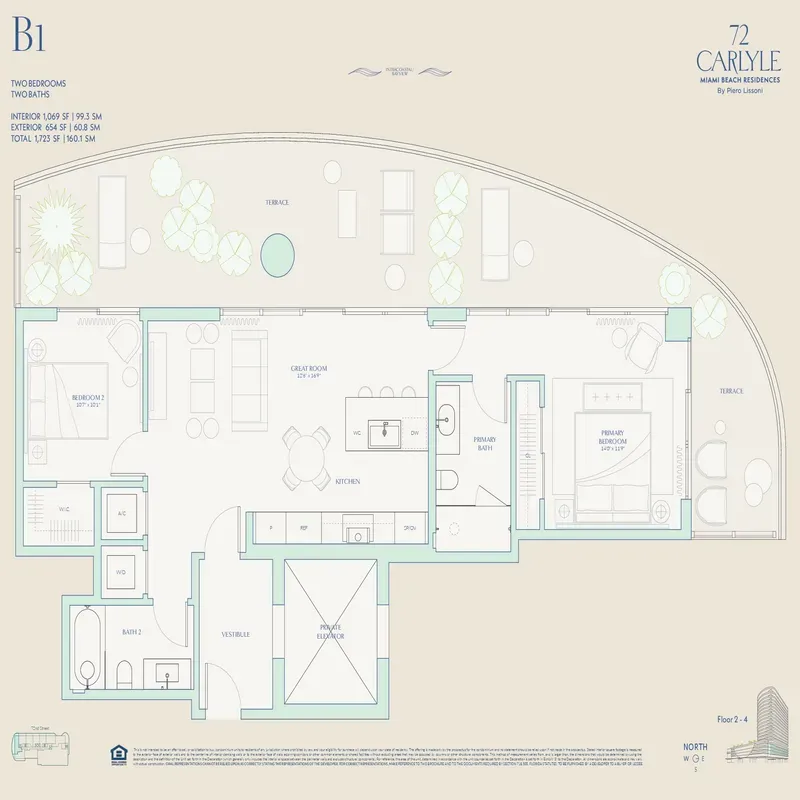 72 Carlyle Miami Beach floor plan 8