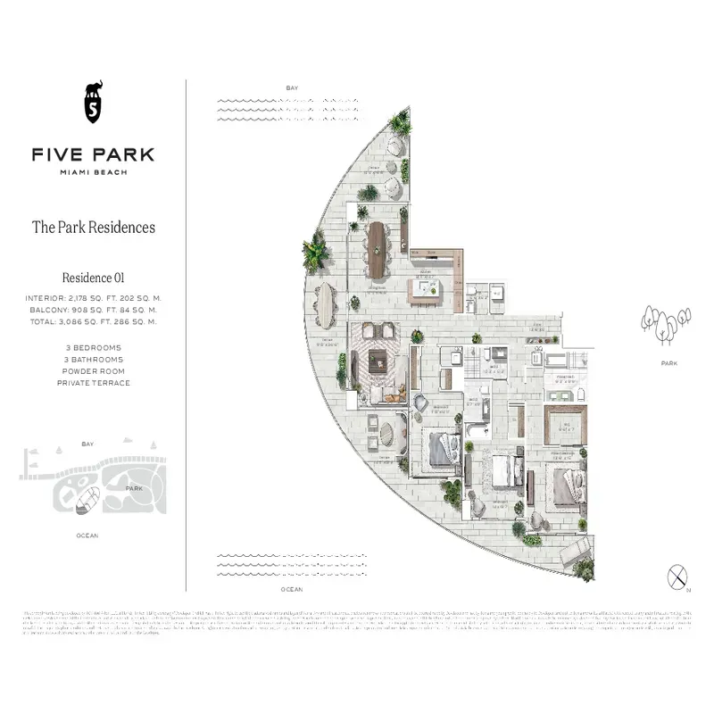Five Park Miami Beach floor plan 8