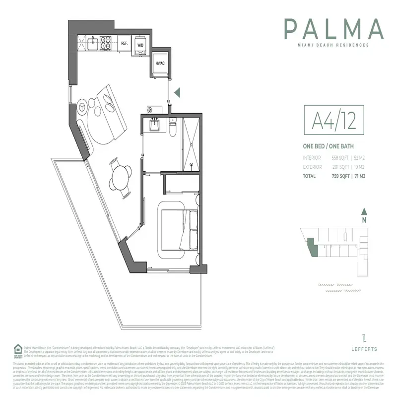 PALMA Miami Beach Residences floor plan 1