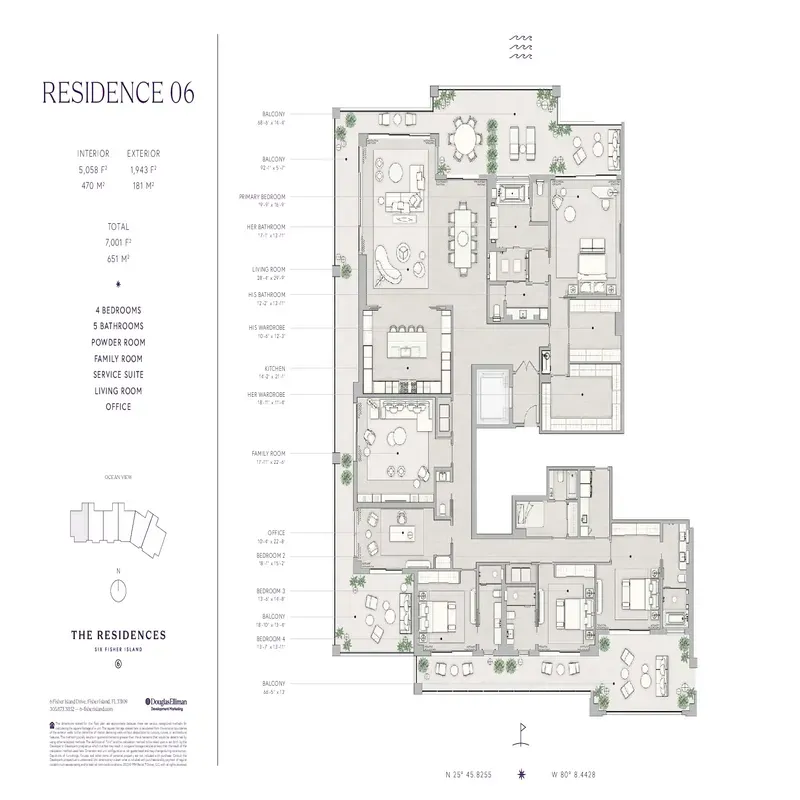 The Residences Six Fisher Island floor plan 2