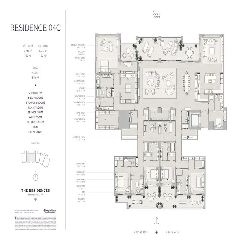 The Residences Six Fisher Island floor plan 6