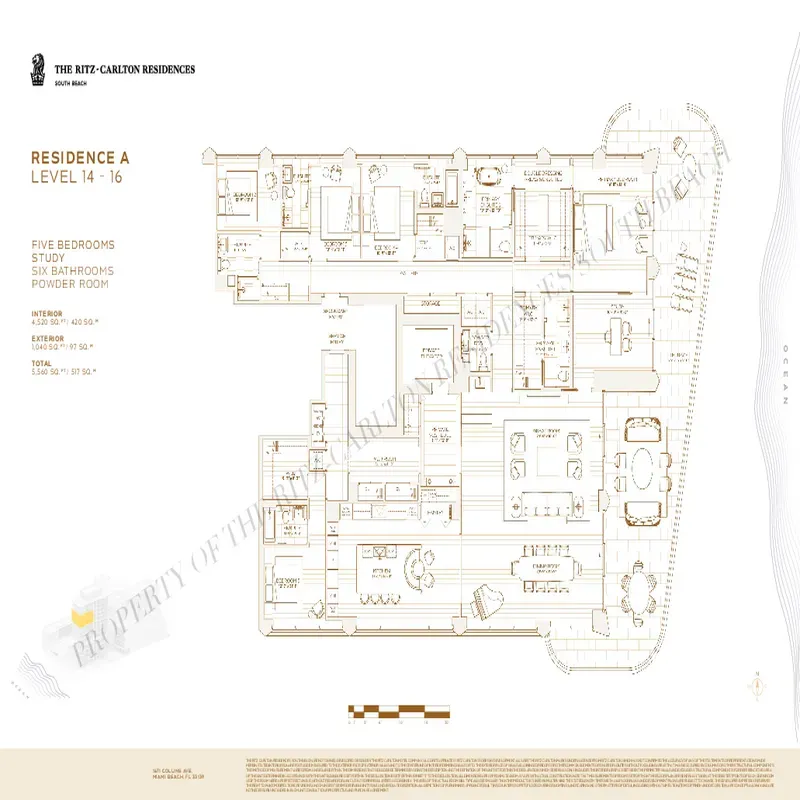 The Ritz-Carlton Residences, South Beach floor plan 7