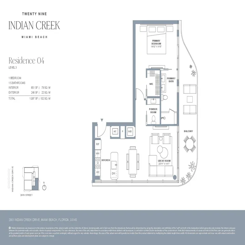 Twenty Nine Indian Creek floor plan 1